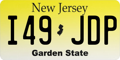 NJ license plate I49JDP