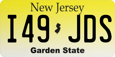 NJ license plate I49JDS