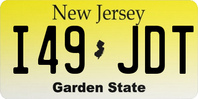 NJ license plate I49JDT
