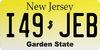 NJ license plate I49JEB