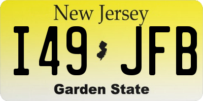 NJ license plate I49JFB
