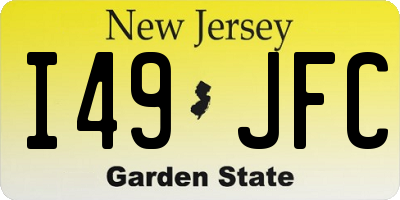 NJ license plate I49JFC