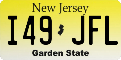 NJ license plate I49JFL