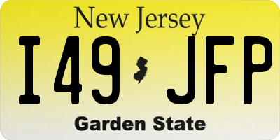NJ license plate I49JFP