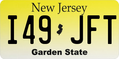NJ license plate I49JFT