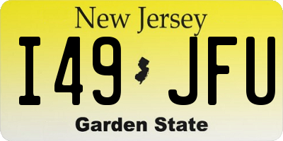 NJ license plate I49JFU