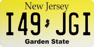 NJ license plate I49JGI