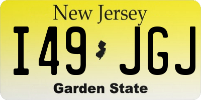 NJ license plate I49JGJ