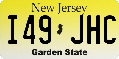 NJ license plate I49JHC