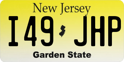 NJ license plate I49JHP
