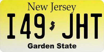 NJ license plate I49JHT
