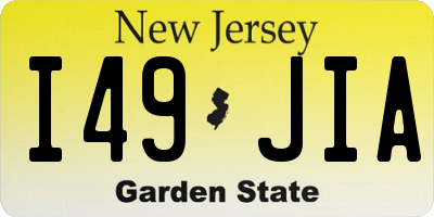 NJ license plate I49JIA