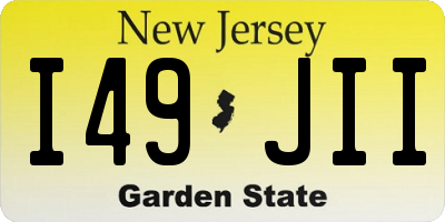 NJ license plate I49JII