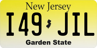 NJ license plate I49JIL