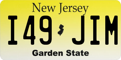 NJ license plate I49JIM