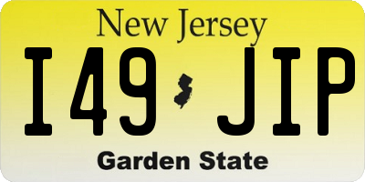 NJ license plate I49JIP