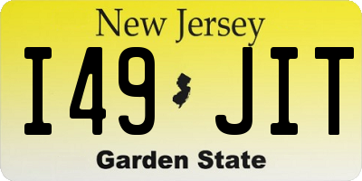 NJ license plate I49JIT
