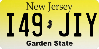 NJ license plate I49JIY
