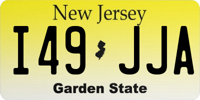 NJ license plate I49JJA