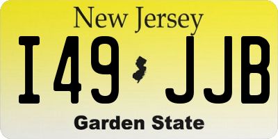 NJ license plate I49JJB