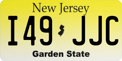 NJ license plate I49JJC