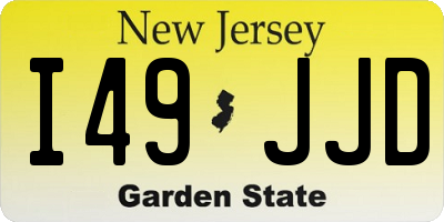 NJ license plate I49JJD