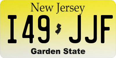 NJ license plate I49JJF