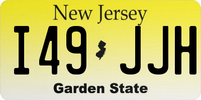 NJ license plate I49JJH