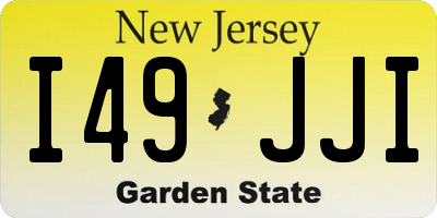 NJ license plate I49JJI