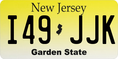 NJ license plate I49JJK