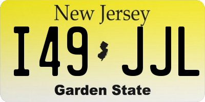 NJ license plate I49JJL