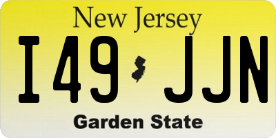 NJ license plate I49JJN