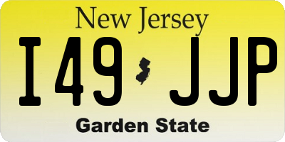 NJ license plate I49JJP