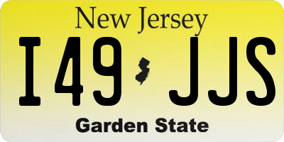 NJ license plate I49JJS