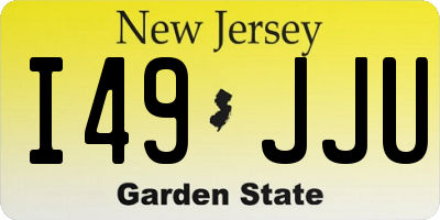 NJ license plate I49JJU