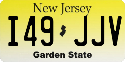 NJ license plate I49JJV