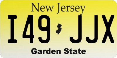 NJ license plate I49JJX