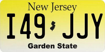 NJ license plate I49JJY