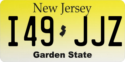 NJ license plate I49JJZ