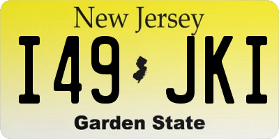 NJ license plate I49JKI