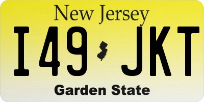 NJ license plate I49JKT