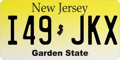 NJ license plate I49JKX