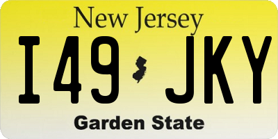 NJ license plate I49JKY