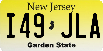 NJ license plate I49JLA
