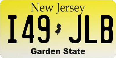 NJ license plate I49JLB