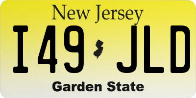 NJ license plate I49JLD