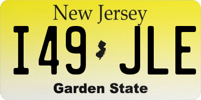 NJ license plate I49JLE