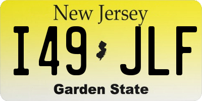 NJ license plate I49JLF