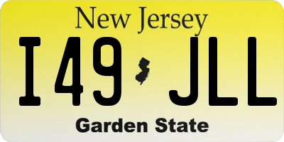 NJ license plate I49JLL