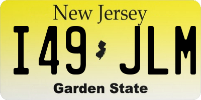 NJ license plate I49JLM